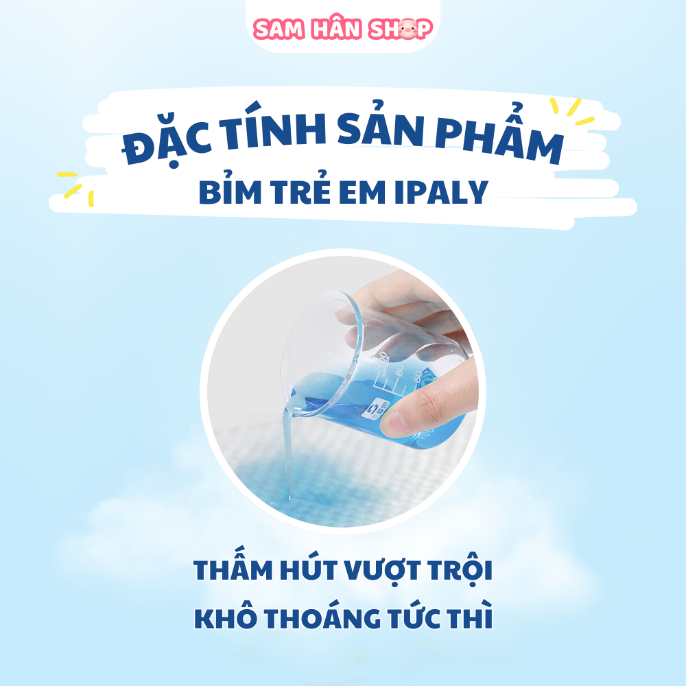 Bỉm Quần Trẻ Em Ipaly Organic Mềm Mại Thấm Hút Nhanh, Chống Hăm Bịch 50 Miếng, Đủ Size M/L/XL/2XL