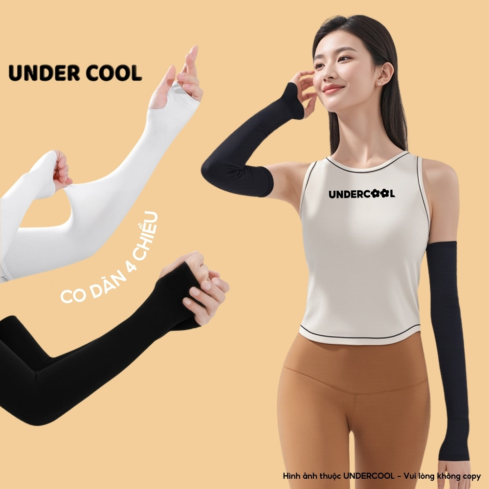 Combo 3 găng tay chống nắng UNDERCOOL, trơn cotton thoáng mát, gọn nhẹ, chống tia cực tím ,có lỗ xỏ ngón OT01 CB04