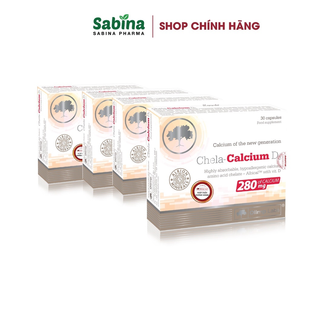 Ảnh 4H Chela Calcium D3 (Olimp Labs.Thực phẩm bảo vệ sức khỏe hỗ trợ bổ sung canxi và vitamin D3 cho bà bầu và cho con bú 1