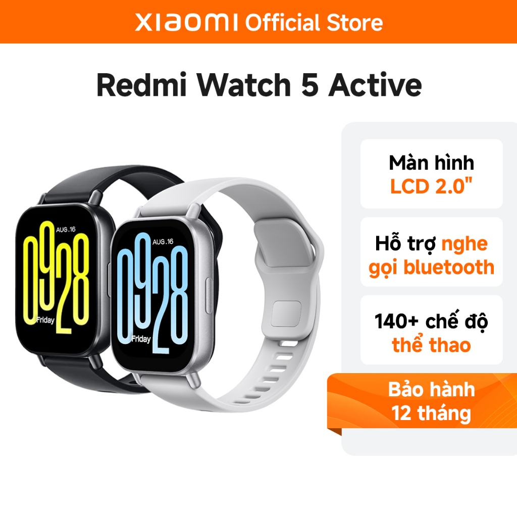 Ảnh Đồng Hồ Thông Minh Xiaomi Redmi Watch 5 Lite / 5 Active - Hàng Chính Hãng, Bản Quốc Tế Có Tiếng Việt 1