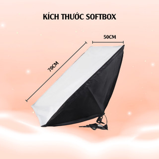Đèn Softbox Chữ Nhật 50x70cm Chân Cao 2m1 – Đèn Tản Sáng Livestream Chụp Ảnh Studio, Hỗ Trợ Ánh Sáng Quay Video