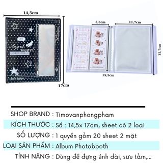 SỔ ĐỰNG ẢNH PHOTOBOOTH DÀI ALBUM PHOTOSTRIP CARD DỄ THƯƠNG TIMO VPBL31
