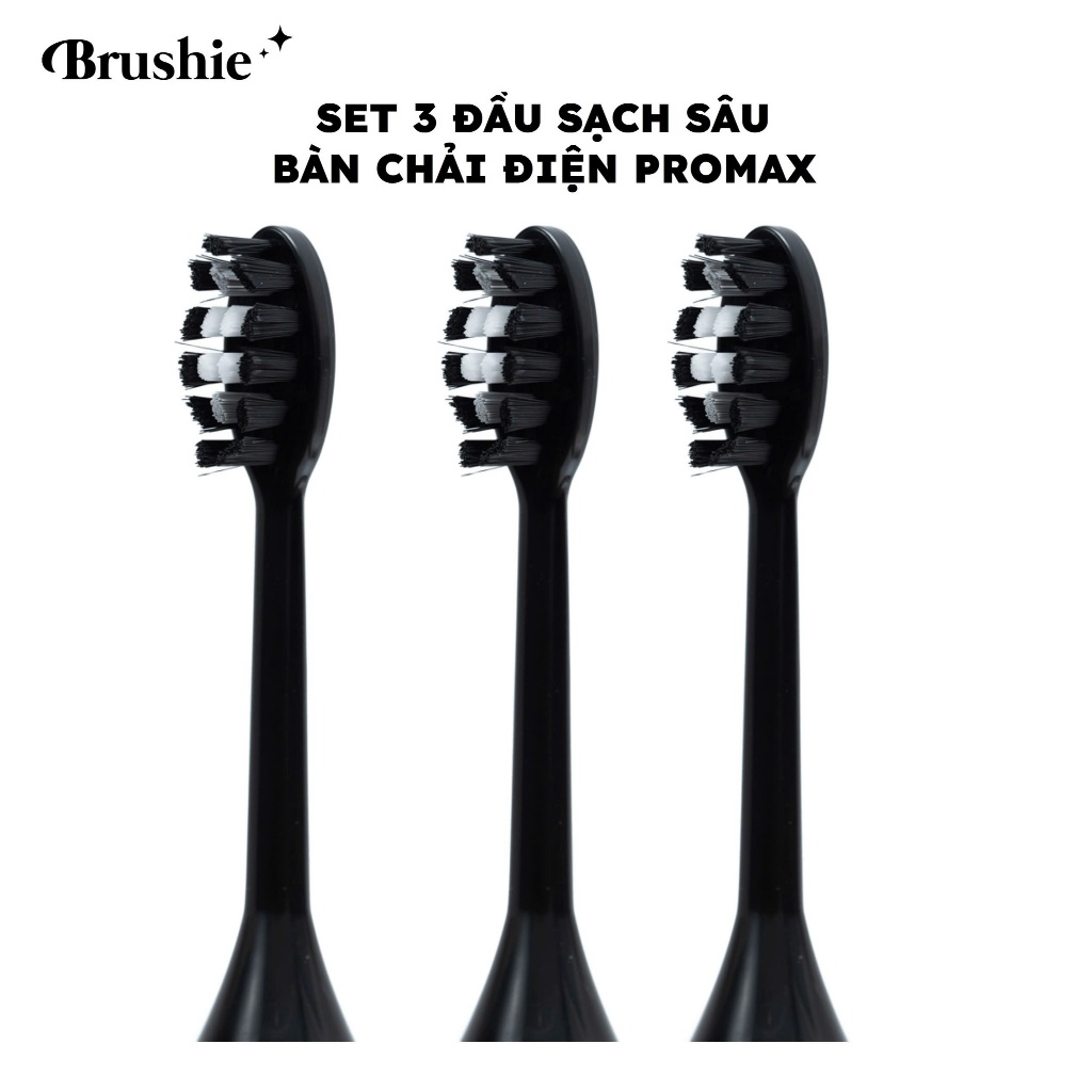 Ảnh Set 3 đầu bàn chải thay thế Brushie Promax sạch sâu siêu tiết kiệm 1