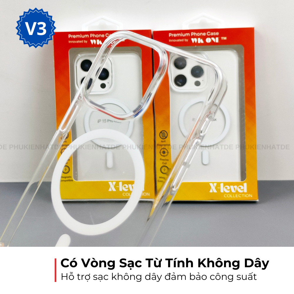 Ốp lưng dành cho iphone Slimcase WK One Trong Suốt Chống Ố Vàng - phukienhatde