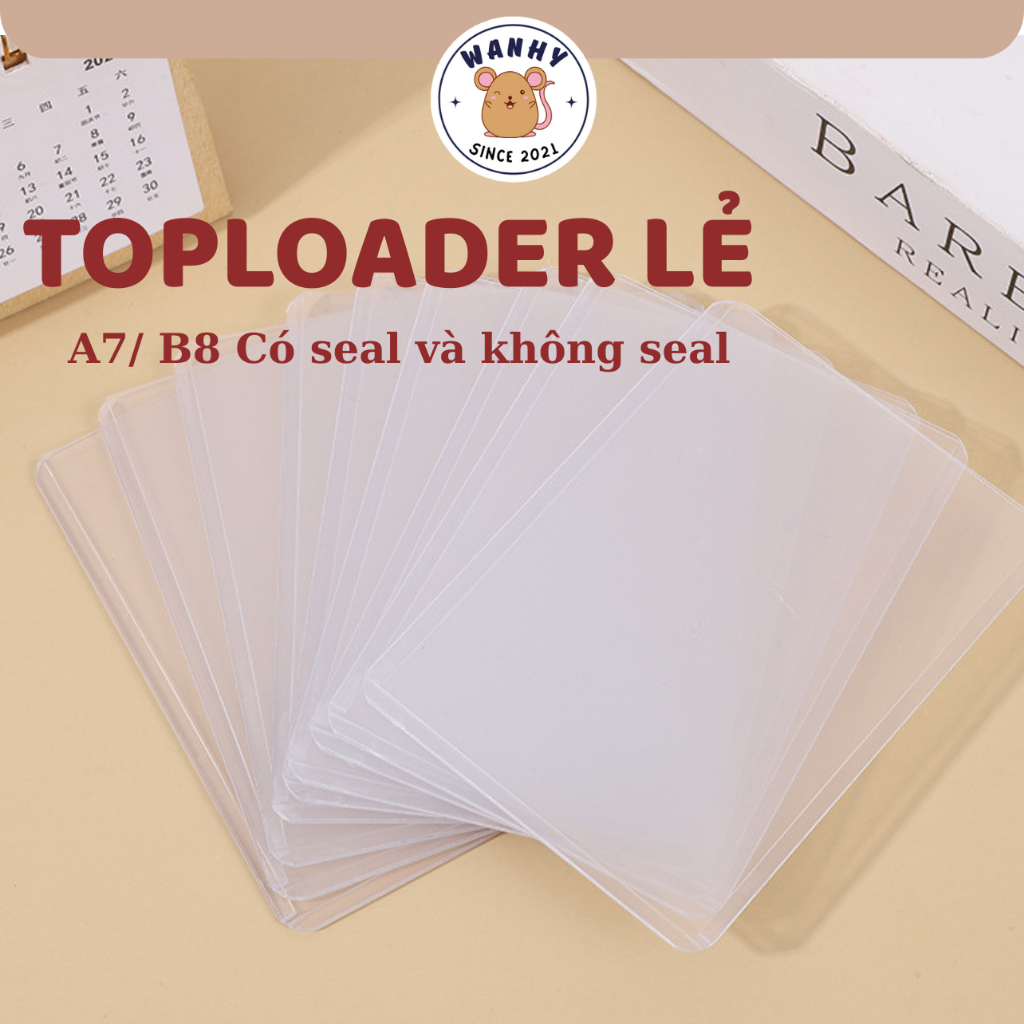 Toploader decor A7 B8 sưu tầm card thẻ bài sleeve postcard, photocard ...