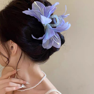 Kẹp Tóc Hoa Lily Đi Biển Kẹp Tóc Càng Cua Hoa To Kẹp Tóc Chụp Ảnh Đi Biển Kỳ Nghỉ Phụ Kiện Tóc