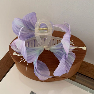 Kẹp Tóc Hoa Lily Đi Biển Kẹp Tóc Càng Cua Hoa To Kẹp Tóc Chụp Ảnh Đi Biển Kỳ Nghỉ Phụ Kiện Tóc