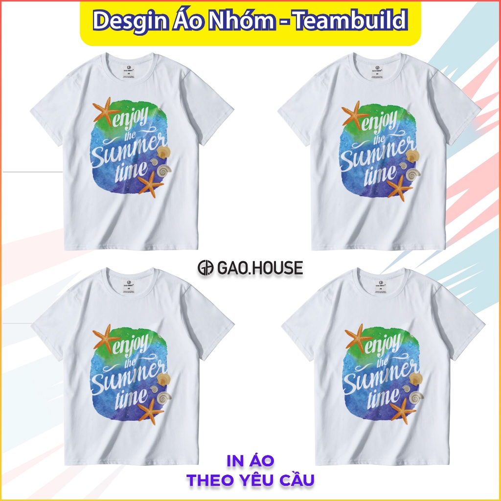 Đánh Giá Áo Phông GạoHouse N6: Cotton Oversize, Áo Nhóm Đi Biển, In Theo Yêu Cầu