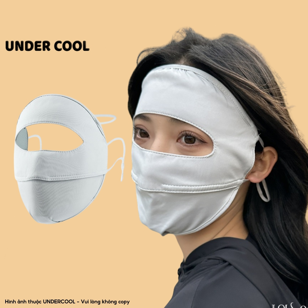 COMBO 3 Khẩu Trang Chống Nắng Fullface UNDERCOOL  Che Trán Toàn Bộ Khuôn Mặt Chống Tia UV Thun Lạnh,Có Hai lớp cb- KT02