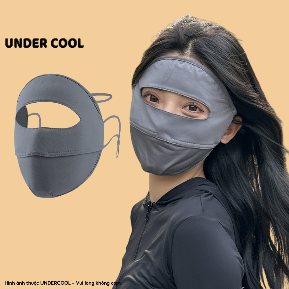 COMBO 3 Khẩu Trang Chống Nắng Fullface UNDERCOOL  Che Trán Toàn Bộ Khuôn Mặt Chống Tia UV Thun Lạnh,Có Hai lớp cb- KT02