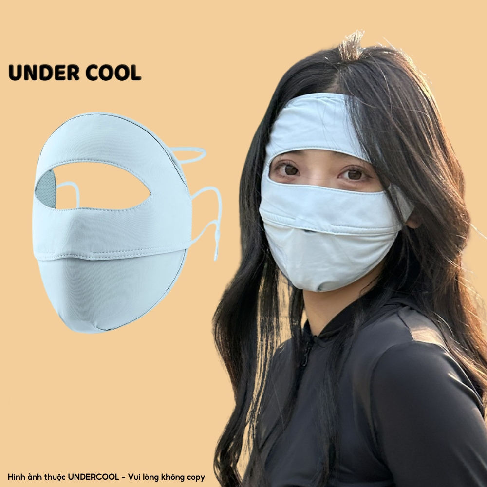 COMBO 3 Khẩu Trang Chống Nắng Fullface UNDERCOOL  Che Trán Toàn Bộ Khuôn Mặt Chống Tia UV Thun Lạnh,Có Hai lớp cb- KT02