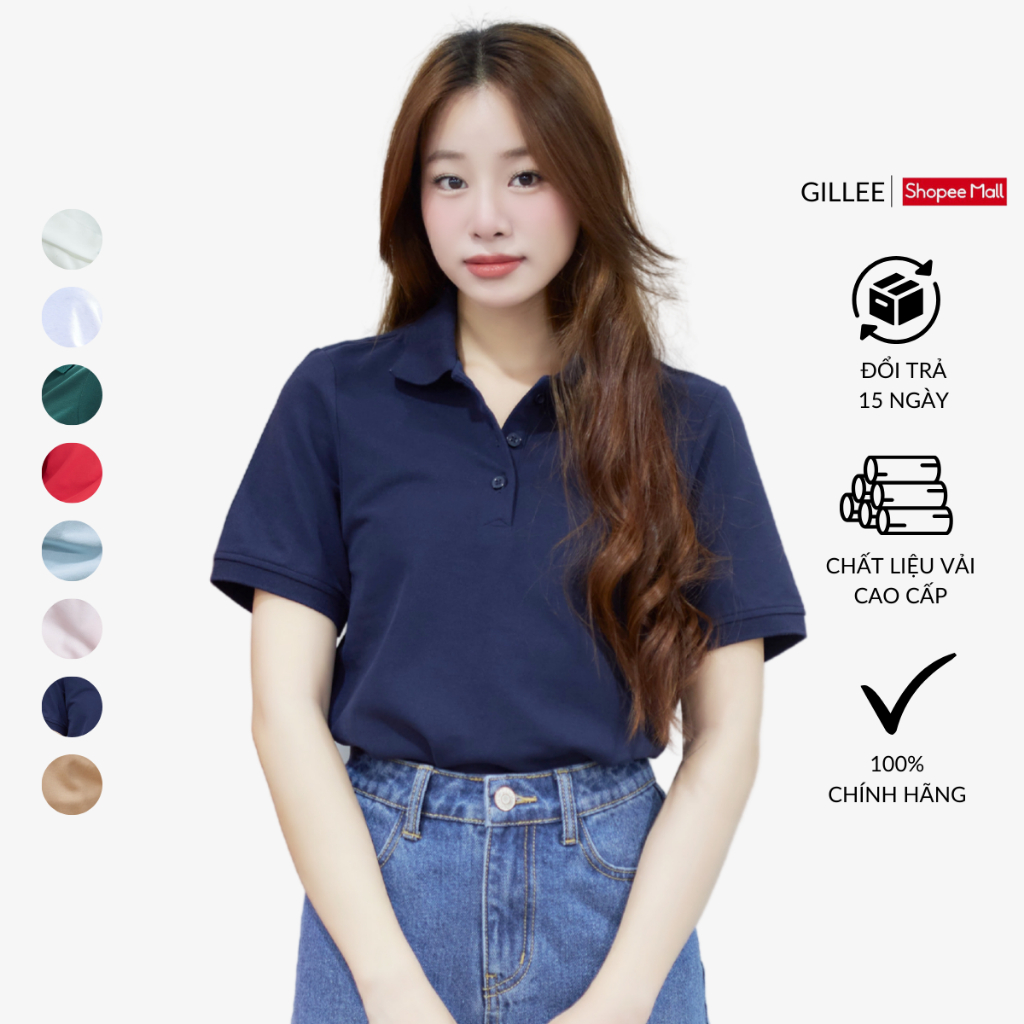 Đánh Giá Áo Polo Nữ GILLEE FAP078: Basic Form Rộng Cotton Chuẩn Hàn