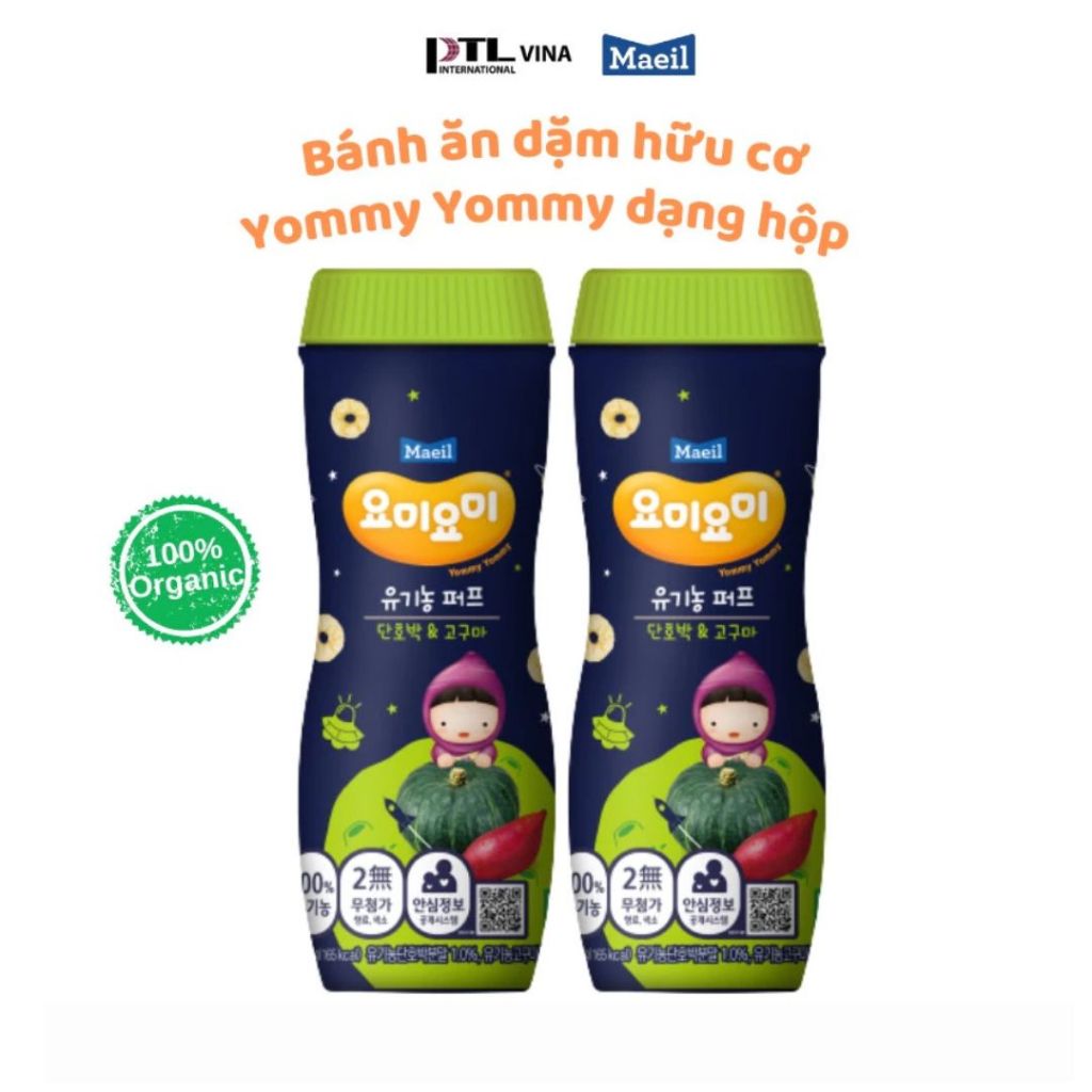 Ảnh Bánh ăn dặm MAEIL Yommy Yommy Hàn Quốc vị bí ngô khoai lang, hữu cơ, tự nhiên và bổ sung canxi 4