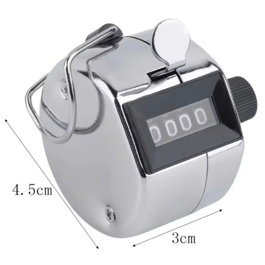 Đếm Số Lượng Cầm Tay, Để Bàn 4 Số Cơ Học Inox - Sản Phẩm Ngành May Loại Tốt