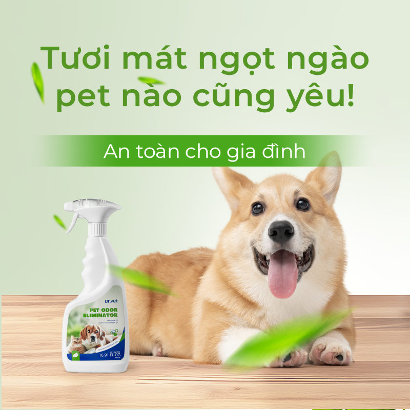 Chai Xịt Khử Mùi Cho Thú Cưng DrVET Khử Mùi Hôi Hiệu Quả - Pet Odor Eliminator