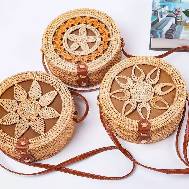 Túi Mây Tre Đan Đi Biển Đi Du Lịch Phong Cách Vintage Hot Trend