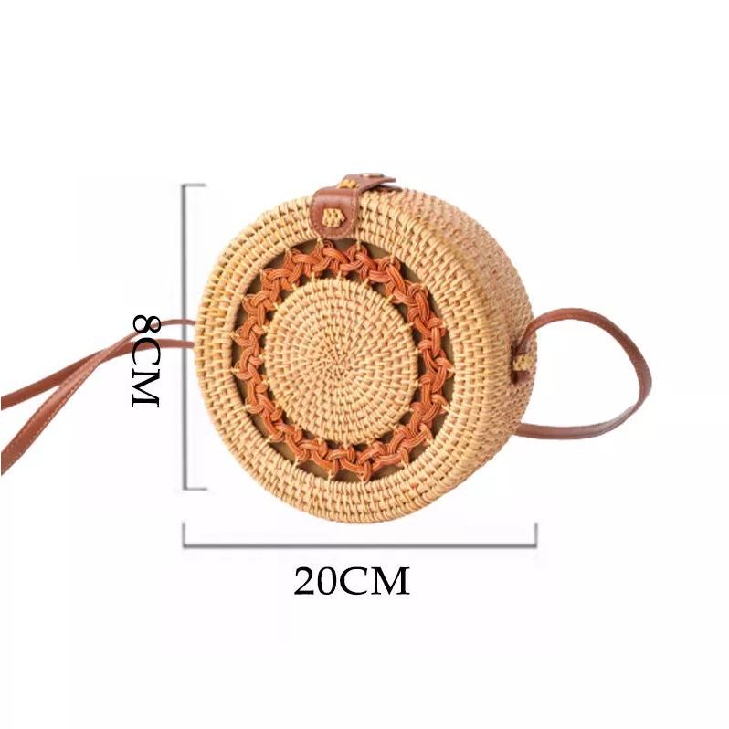 Túi Mây Tre Đan Đi Biển Đi Du Lịch Phong Cách Vintage Hot Trend