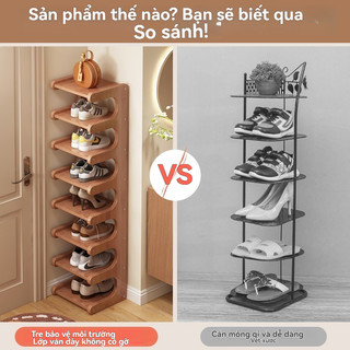 Giá để giày tre Giá để giày bằng gỗ Giá đựng đồ đa năng Giá để giày tre nhiều tầng tiết kiệm không gian