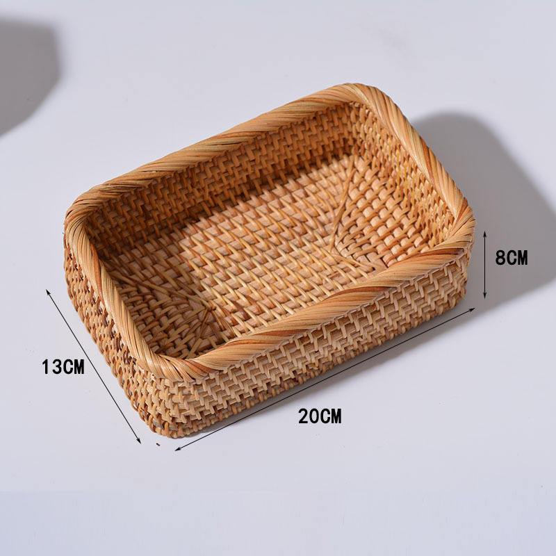 Khay Mây Tre Đan Chữ Nhật – Decor Bàn Trà, Bàn Ăn