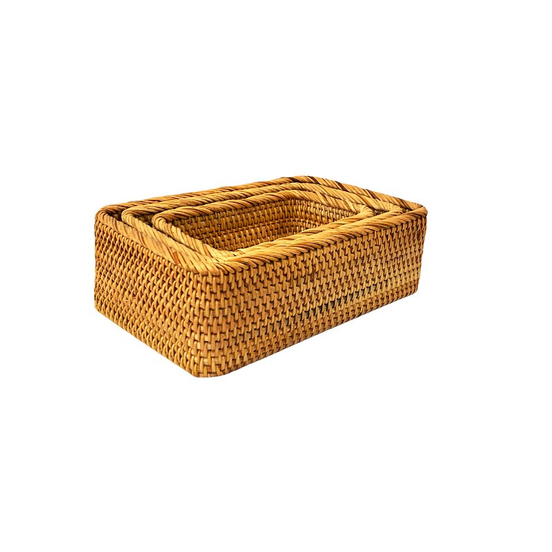 Khay Mây Tre Đan Chữ Nhật – Decor Bàn Trà, Bàn Ăn
