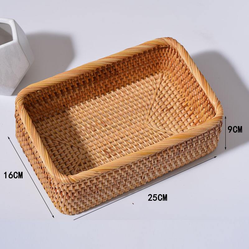 Khay Mây Tre Đan Chữ Nhật – Decor Bàn Trà, Bàn Ăn