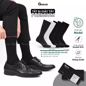 Tất nam đi giày tây GOMTAT cao cấp,vớ công sở chất liệu gỗ sồi cao cấp kháng khuẩn - STA-5012