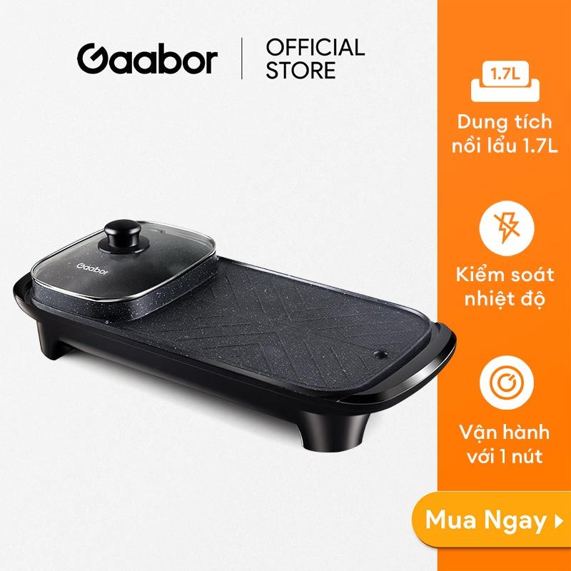 Ảnh Bếp nướng lẩu điện đa năng Gaabor EH-M01A nồi lẩu nướng đa năng dung tích 1.7L công suất 1300W 1