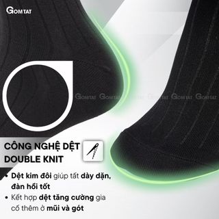 [MODAL PREMIUM]Tất nam đi giày tây GOMTAT cao cấp,vớ công sở chất liệu gỗ sồi cao cấp kháng khuẩn - STA-5012