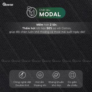 [MODAL PREMIUM]Tất nam đi giày tây GOMTAT cao cấp,vớ công sở chất liệu gỗ sồi cao cấp kháng khuẩn - STA-5012