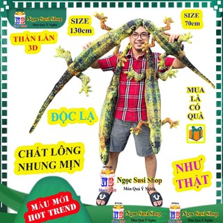 [ĐỘC LẠ] THÚ BÔNG CON THẰN LẰN  TẮC KÈ THẠCH SÙNG 3D ĐẸP NHƯ THẬT làm quà tặng - doll toy đồ chơi
