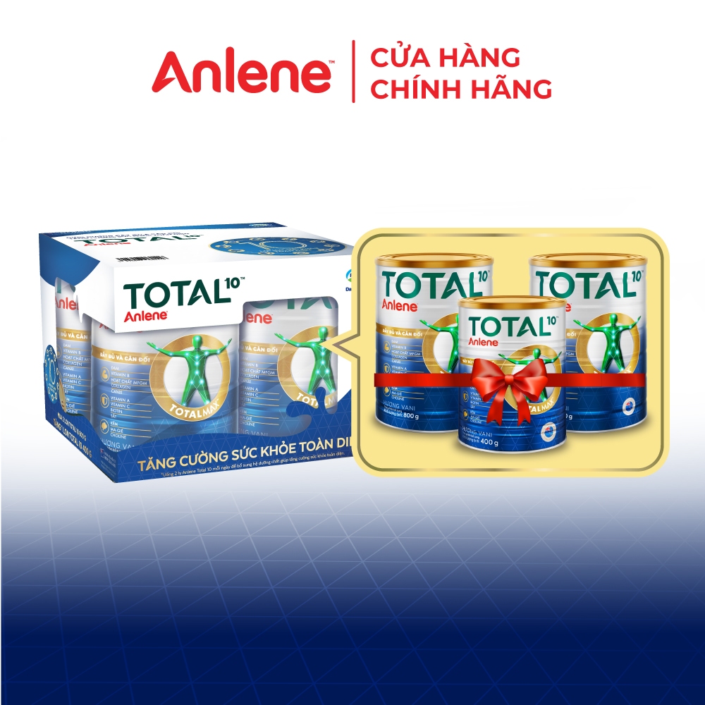 Ảnh Bộ quà tặng combo 2 sữa bột bổ sung dinh dưỡng Anlene TOTAL 10 800g/lon 1