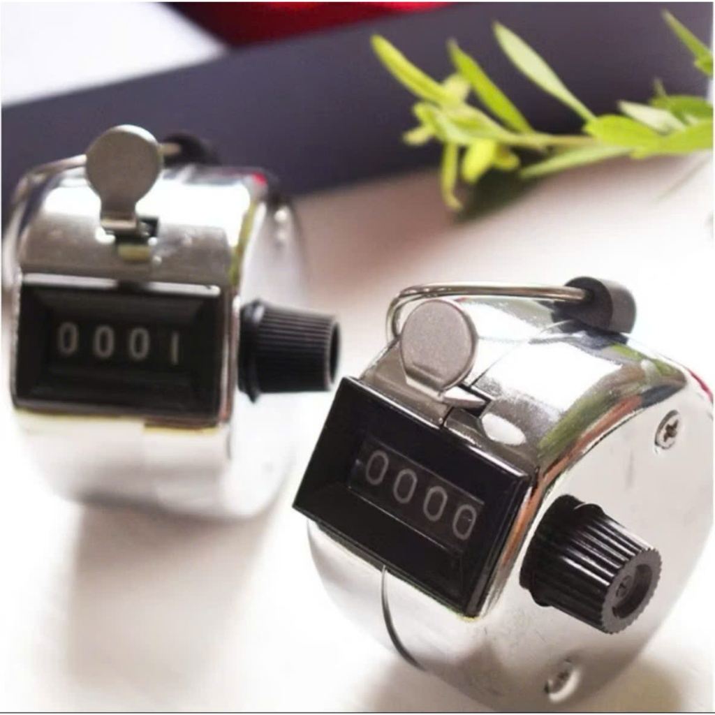 Đếm Số Lượng Cầm Tay 4 Số Cơ Học Inox - Sản Phẩm Ngành May Loại Tốt