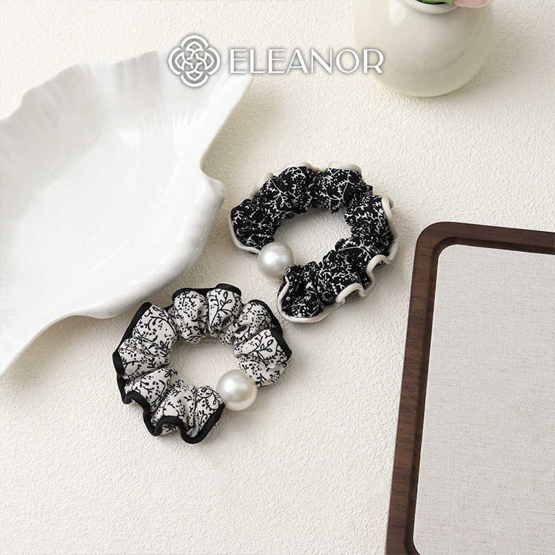 Dây buộc tóc nữ Eleanor Accessories scrunchies phối ngọc trai phụ kiện tóc dây cột tóc 9738