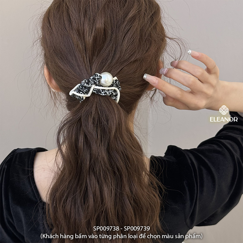 Dây buộc tóc nữ Eleanor Accessories scrunchies phối ngọc trai phụ kiện tóc dây cột tóc 9738