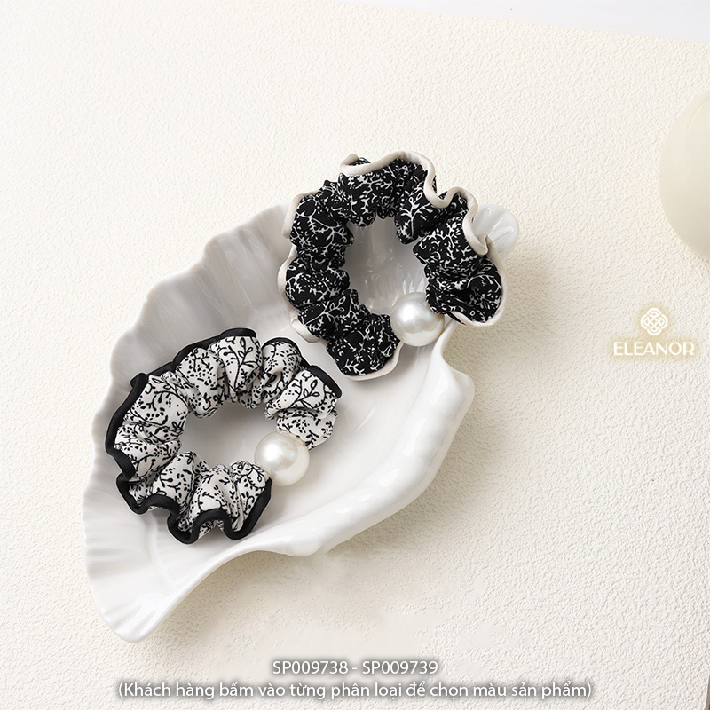 Dây buộc tóc nữ Eleanor Accessories scrunchies phối ngọc trai phụ kiện tóc dây cột tóc 9738