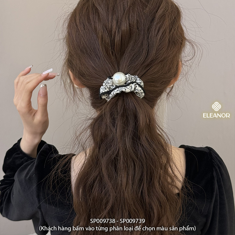 Dây buộc tóc nữ Eleanor Accessories scrunchies phối ngọc trai phụ kiện tóc dây cột tóc 9738
