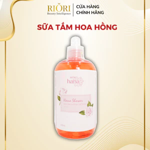 Sữa tắm dưỡng thế hương hoa hồng RIORI HANA ROSE SHOWER GEL ROSE làm sạch dịu nhẹ, lưu hương lâu (500ml - 1000ml)
