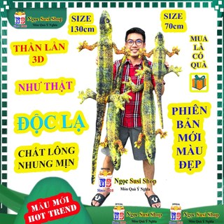 [ĐỘC LẠ] GẤU BÔNG CON THẰN LẰN THẠCH SÙNG TẮC KÈ 3D NHƯ THẬT DÀI 130CM  ĐẸP NHƯ ẢNH - đồ chơi doll