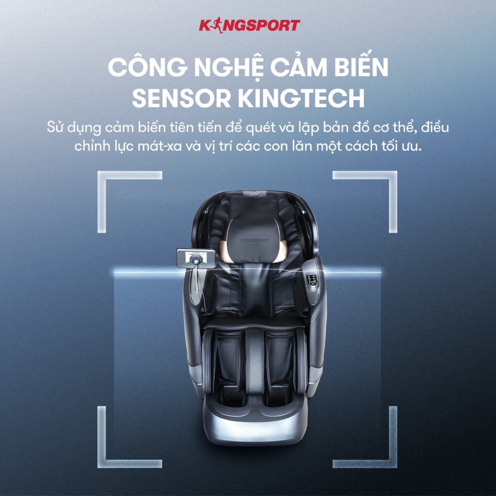 Ghế massage KINGSPORT Standard G15 NEW công nghệ Kingtech Touch Pro, massage kéo giãn toàn thân