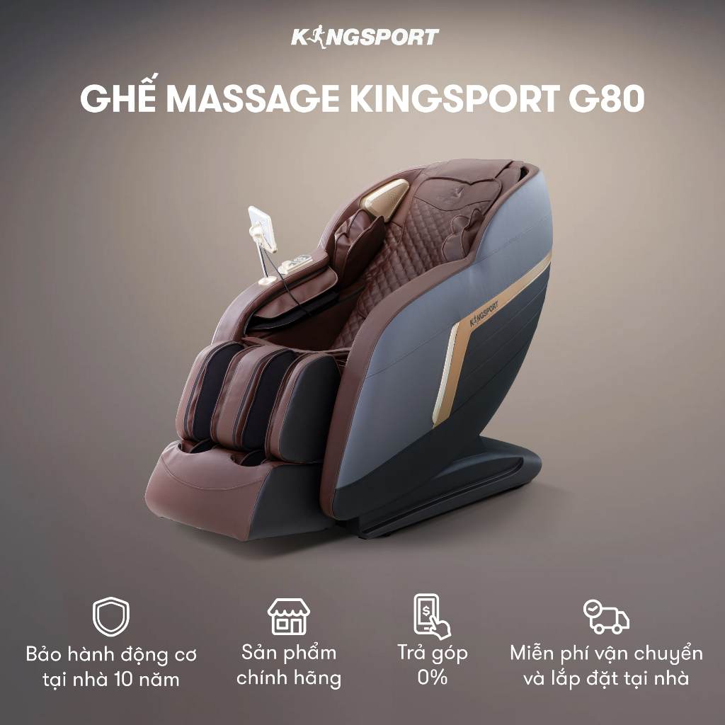Ghế massage toàn thân KINGSPORT G80 NEW công nghệ rung sóng âm KingSonic