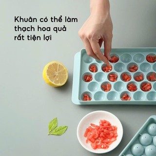 Khay Làm Đá Bi Tròn 33 Ô Tiện Dụng-Khuôn Thạch Hình Bi Tròn Chất Liệu An Toàn - KHUÔN LÀM KEM THẠCH DỄ SỬ DỤNG