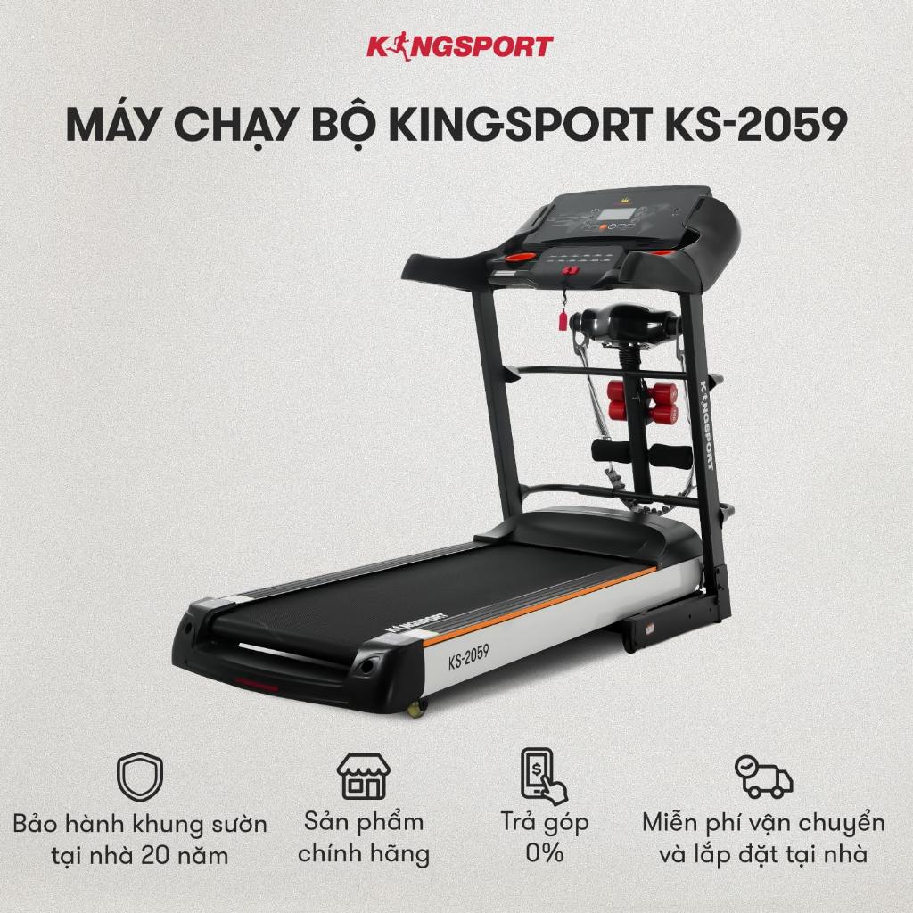 Máy chạy bộ KINGSPORT KS-2059 New nâng dốc tự động 18%, tốc độ tối đa 18km/h