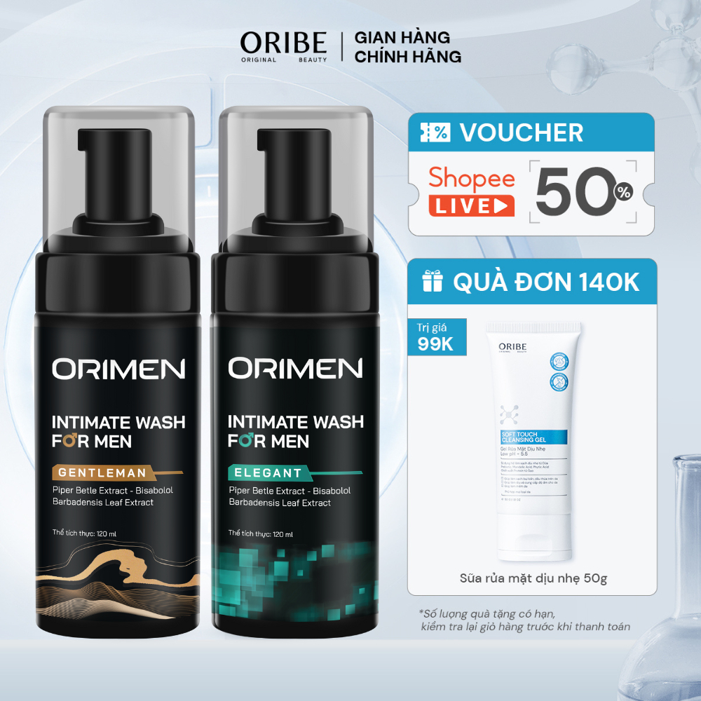 Ảnh Bọt vệ sinh nam giới Orimen sạch khuẩn khử mùi không gây kích ứng mùi hương nam tính 120ml 1