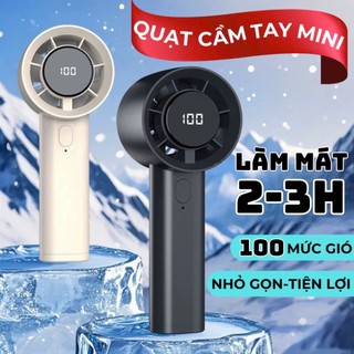 Quạt cầm tay mini tốc độ gió mạnh siêu mát, nhỏ gọn tiện lợi, thiết kế nhỏ nhẹ, dễ dàng cầm nắm