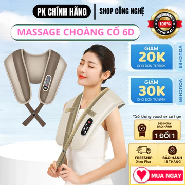 Máy massage choàng cổ vai gáy , Đai Massage Cổ Vai Gáy Giảm Mệt Mỏi Căng Thẳng, Massage nhiều vị trí khác nhau