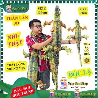 THÚ BÔNG THẰN LẰN THẠCH SÙNG TẮC KÈ 3D NHƯ THẬT SIZE LỚN 1M3, NHỎ 70CM, NHỒI GÒN 100% LÔNG NHUNG MỊN