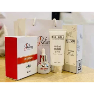 Combo serum Relicos anti acne plus 28ml sạch mụn và sữa rửa mặt Relicos sạch da, kháng khuẩn