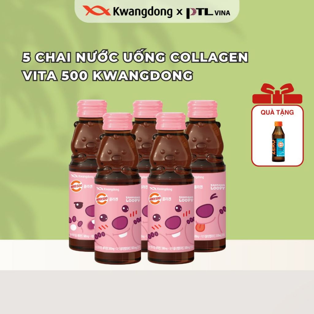 Ảnh Nước uống đóng chai bổ sung Collagen và Vitamin C Vita 500 Kwangdong làm đẹp da, chống lão hóa 100ml 1