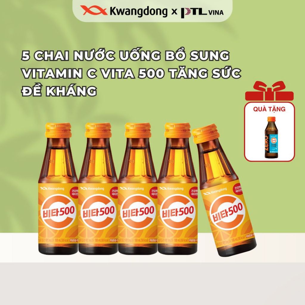 Ảnh Nước uống Vitamin Vita 500 Kwangdong tăng cường hệ miễn dịch, chống oxy hóa chai 100ml 1