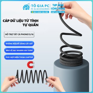 Dây sạc nhanh từ tính SN 60W chống rối tự hít dây dù 1 mét tương thích đa thiết bị